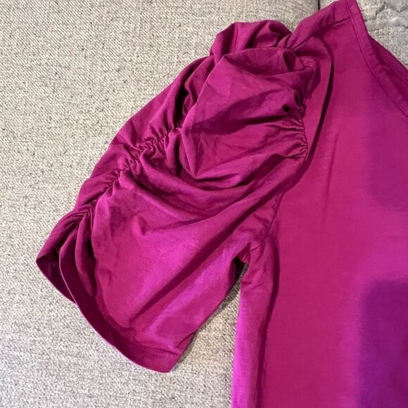 nwt Bobi la women's one‎ shoulder rouched sleeve size medium - Picture 9 of 10